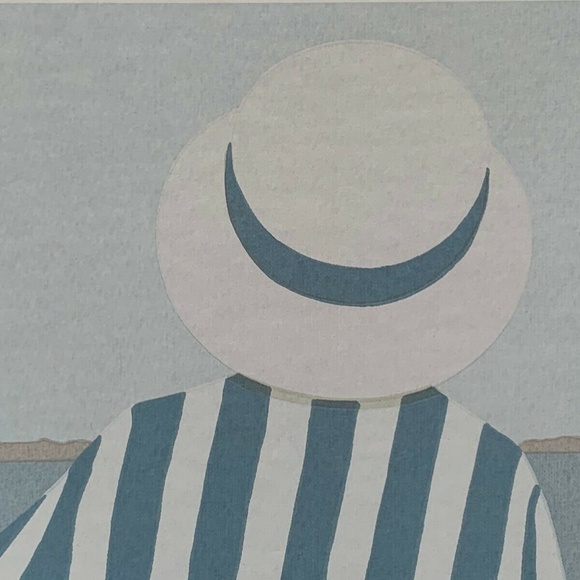 In Search Of: vintage print by Aldo Andreolo ft. Lady on Serene Beach - Picture 3 of 4